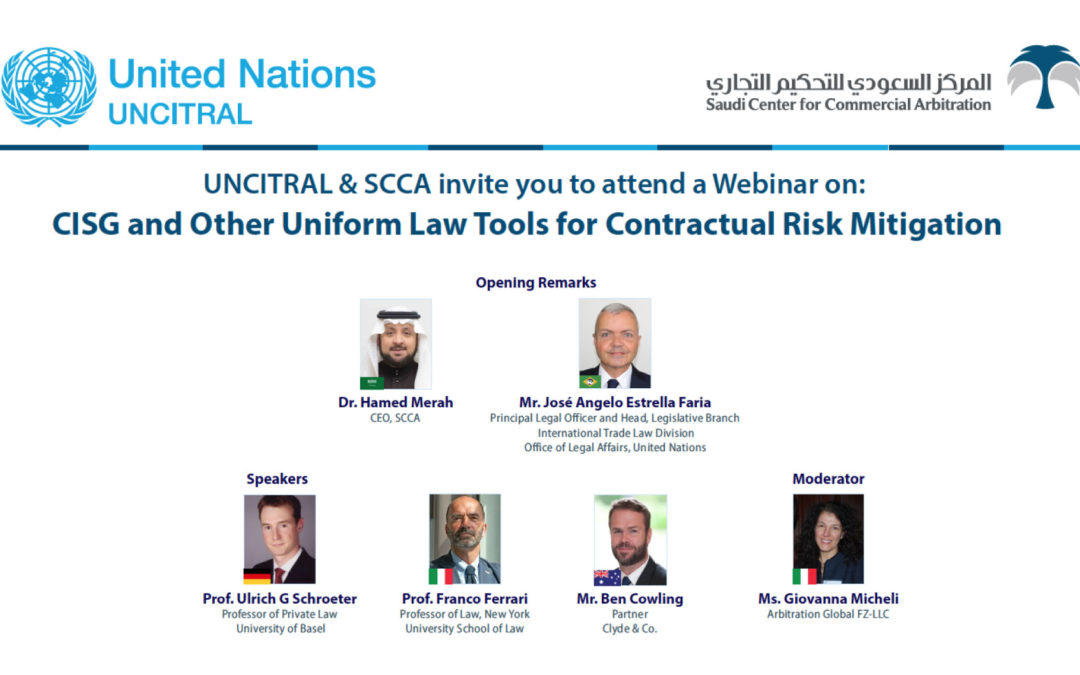 Webinar: CISG and Other Uniform Law Tools for Contractual Risk Mitigation